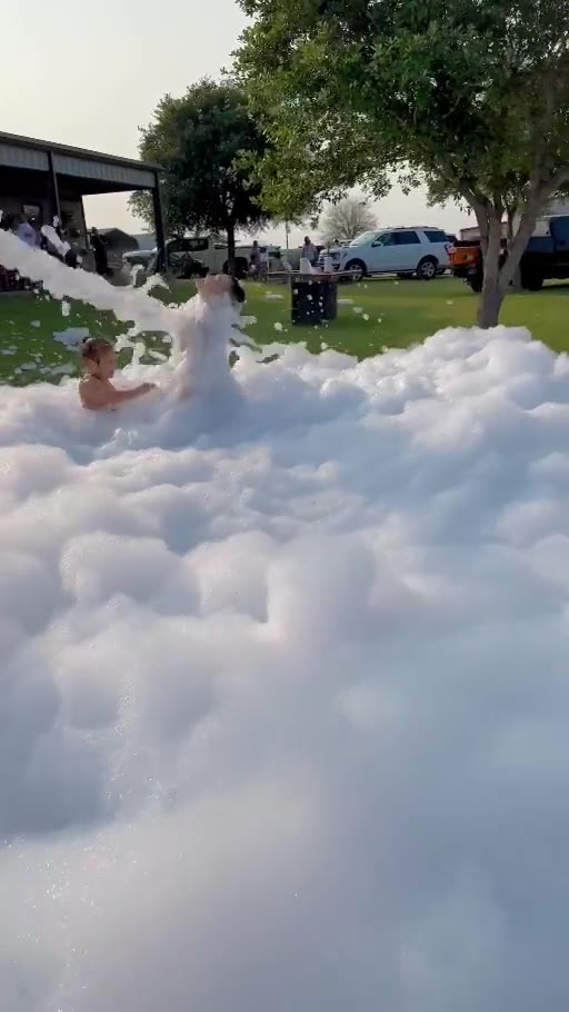 Backyard foam mountains